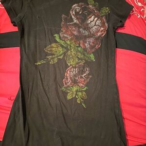 Floral Black Women's Top